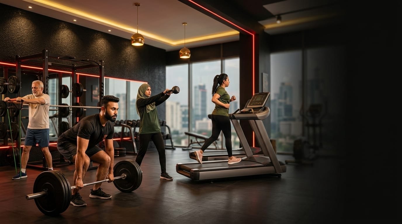 Inside Multi Gym Premium Powerfit facility